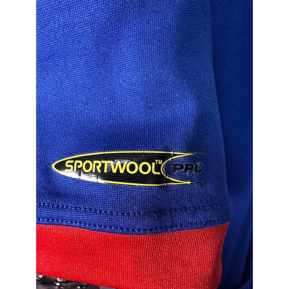 Bellwether Sportwool Pro Mens Cycling Jersey Blue Red Medium Style 16341 - Picture 4 of 5